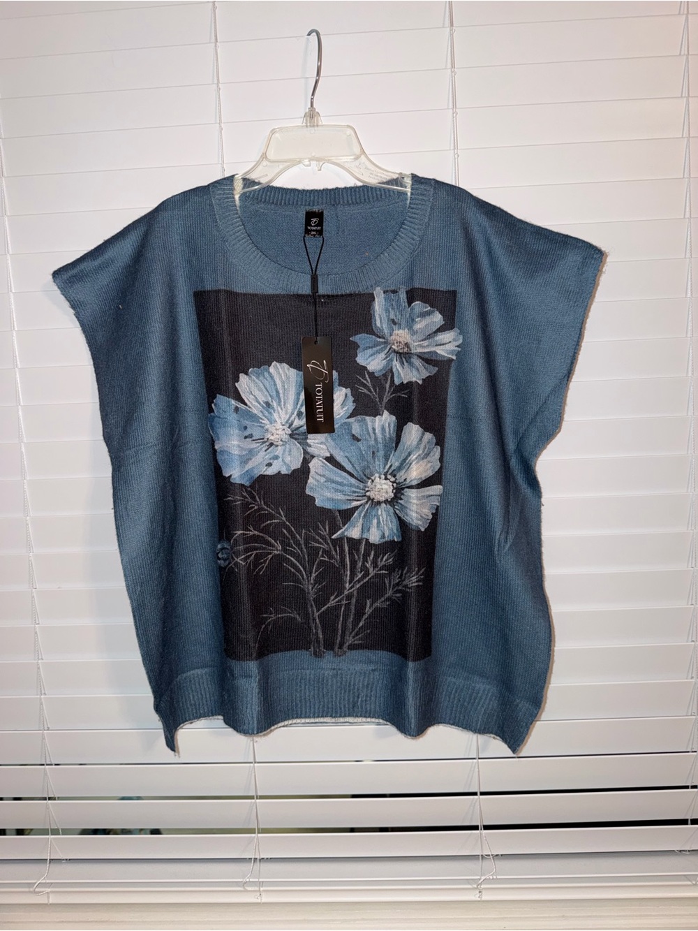 New Totatuit Women's Knit Crew Neck Short Sleeve floral size 2XL soft